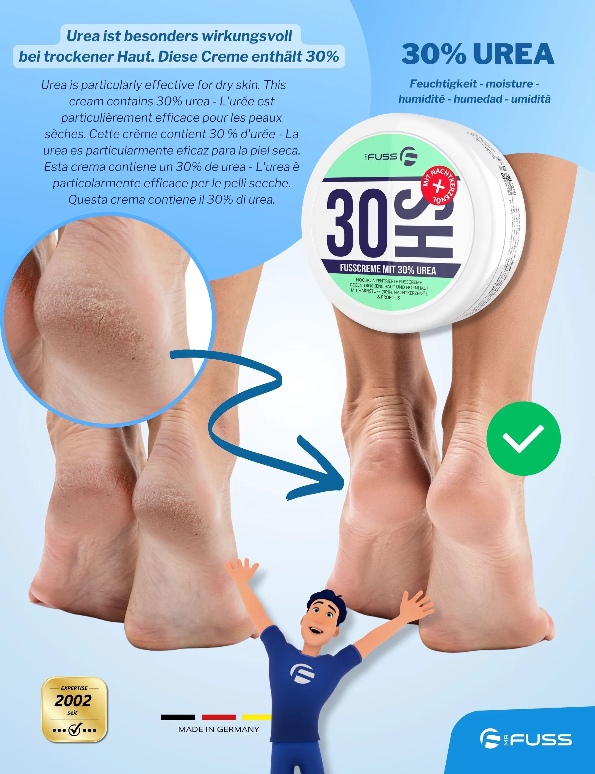 30HS - Fusscreme mit 30% Urea - 200ml