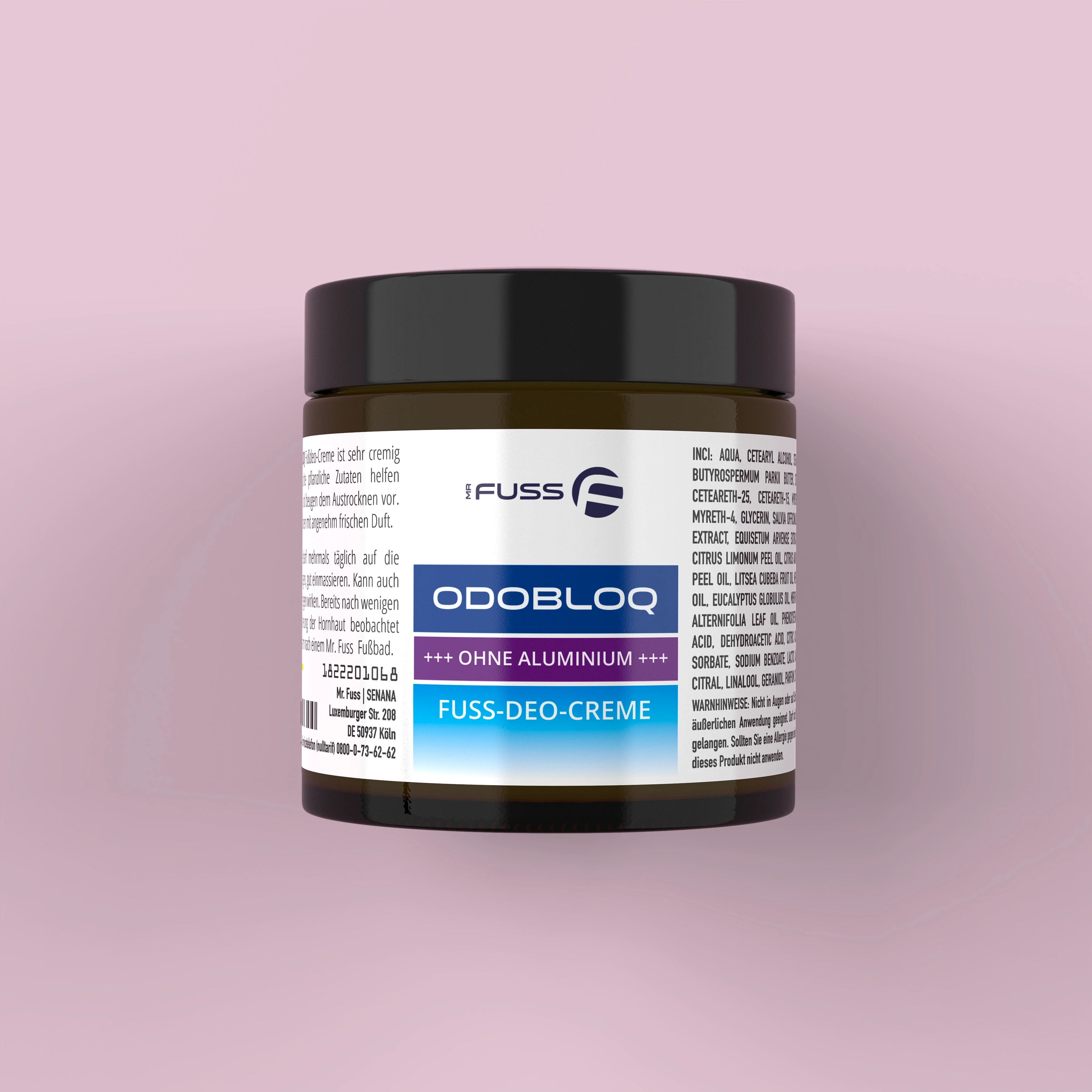 ODOBLOQ - Crema deodorante per i piedi senza alluminio - 100ml