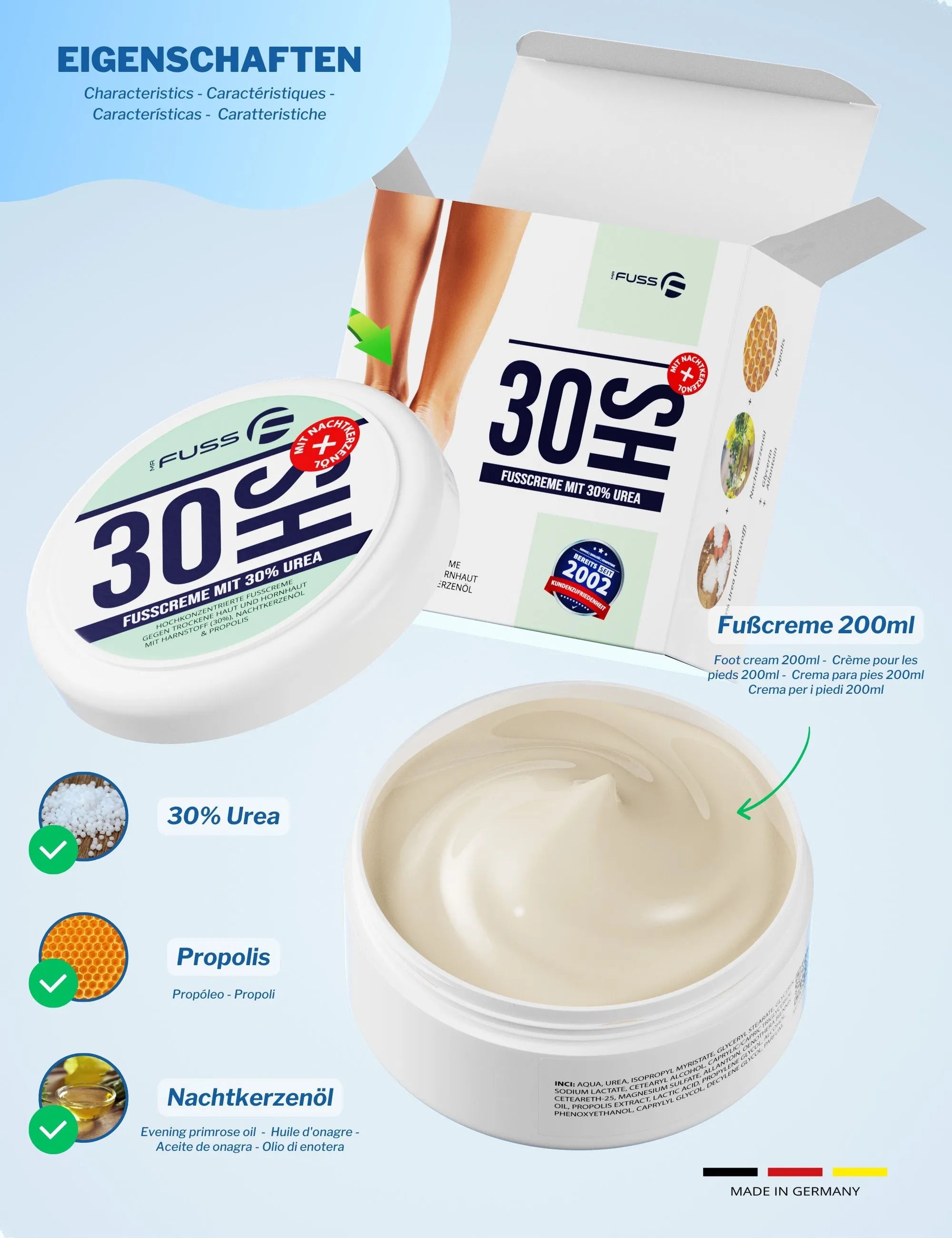 30HS - Foot cream with 30% Urea - 200ml