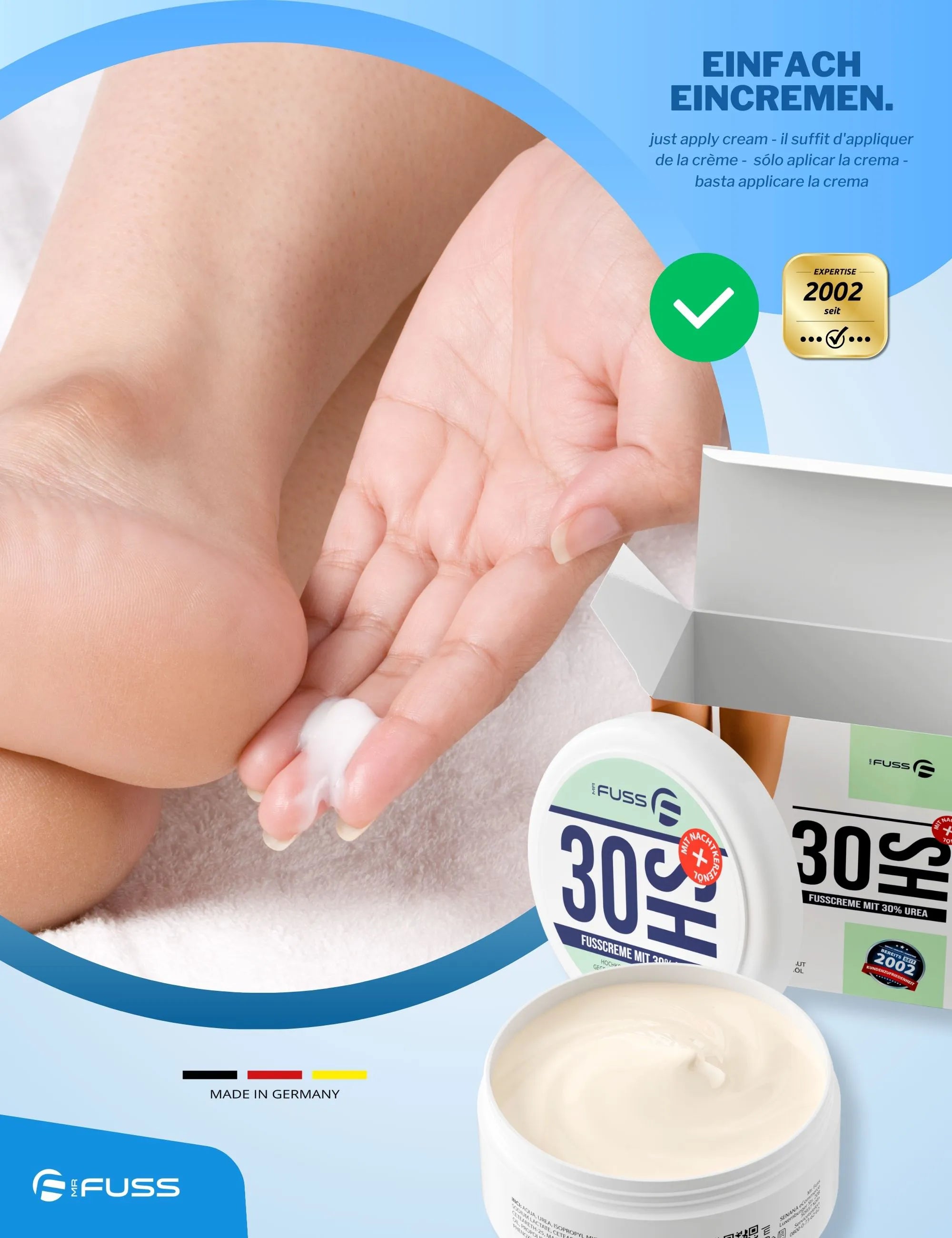 30HS - Crema per i piedi con 30% di urea - 200ml