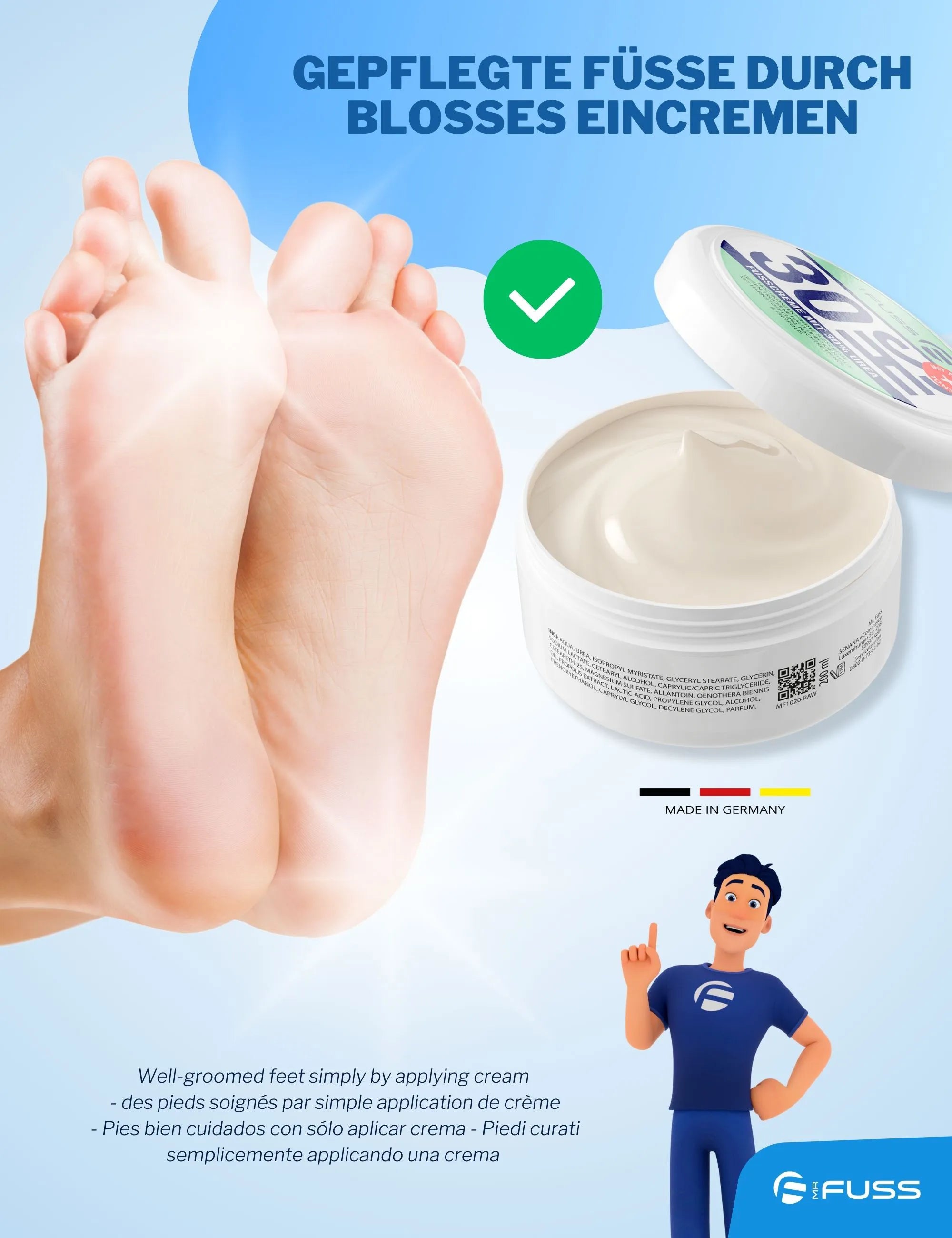 30HS - Crema per i piedi con 30% di urea - 200ml