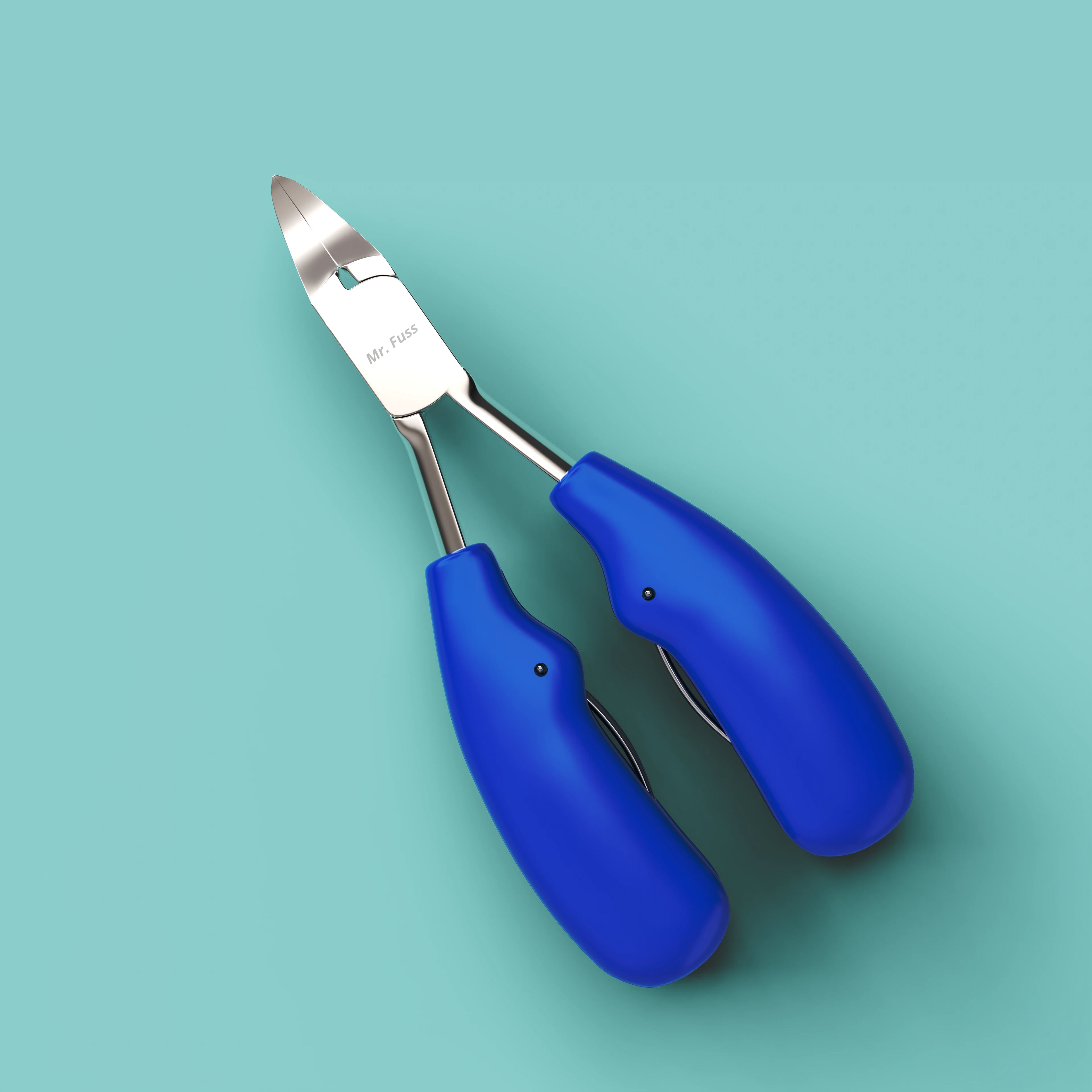 Profi Fußnagelzange Edelstahl mit Kunststoffgriff und Doppelfeder