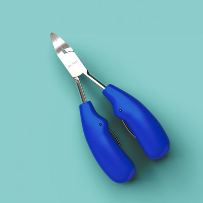 Profi Fußnagelzange Edelstahl mit Kunststoffgriff und Doppelfeder