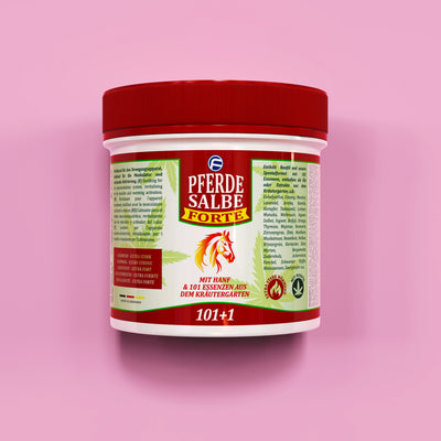 Ungüento de caballo calentador Forte para personas Fórmula 101 + 1 con cáñamo - 500ml