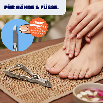 Mr. Fuss tronchesina per unghie dei piedi stile Turn Bull con molla a spirale – 14 cm