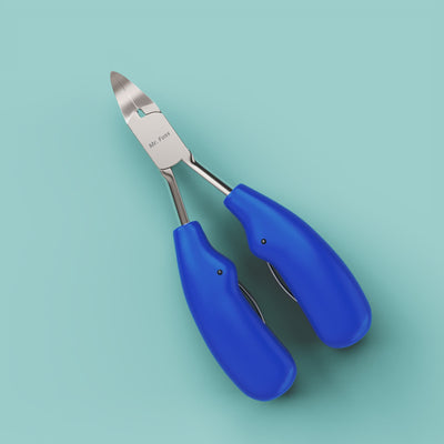 Profi Fußnagelzange Edelstahl mit Kunststoffgriff und Doppelfeder